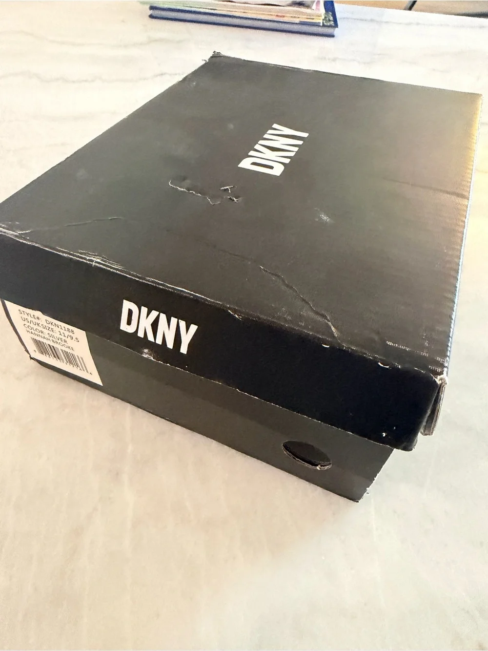 DKNY Little Girls Hannah Brooke metallic high-top sneakers